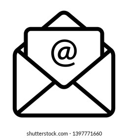 email message envelope icon vector