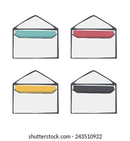 Email Message Envelope Online Media Vector Illustration Concept