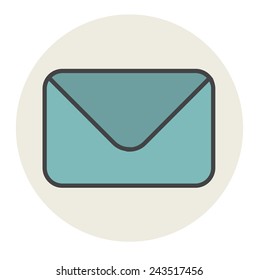 Concepto de iluminación de vectores de medios en línea sobre mensajes de correo electrónico