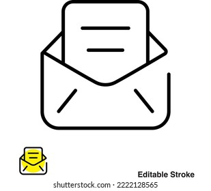 Email Message Envelope Outline Icon Eps