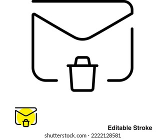 Icono de contorno de sobres de mensajes de correo electrónico