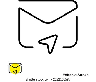 Icono de contorno de sobres de mensajes de correo electrónico