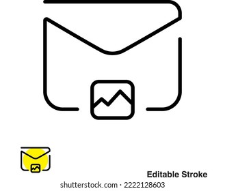Icono de contorno de sobres de mensajes de correo electrónico