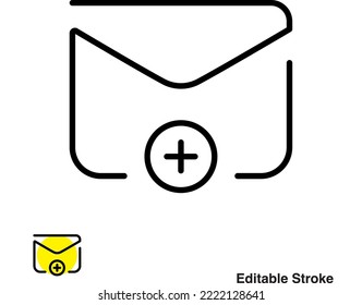 Icono de contorno de sobres de mensajes de correo electrónico