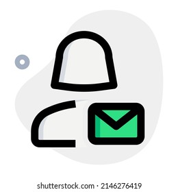 email message of a female user received online
