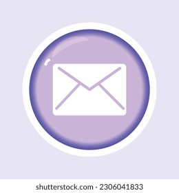email message flat gradient vector icon illustration