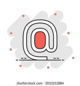 Email message icon in comic style. Mail document cartoon vector illustration on white isolated background. Message splash effect business concept.