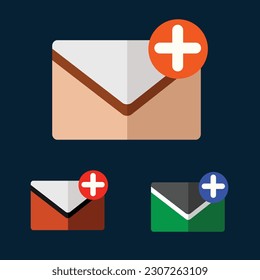 Email or Message icon in different colors