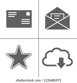 Email and message icon, envelope illustration - vector mail icon, send letter isolated