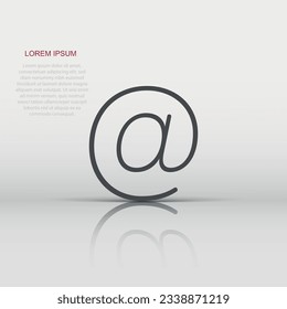 Email message icon in flat style. Mail document vector illustration on white isolated background. Message business concept.