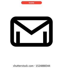email message icon isolated sign symbol vector illustration - high quality black style vector icons
