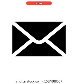 icono de mensaje de correo electrónico símbolo de signo aislado ilustración vectorial - iconos vectoriales de estilo negro de alta calidad

