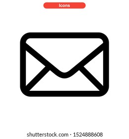 email message icon isolated sign symbol vector illustration - high quality black style vector icons
