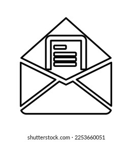 Email message icon in Line Style