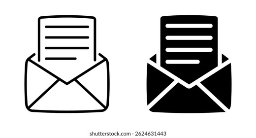E-Mail-Symbol. Linearer und Silhouettenstil.