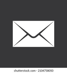 Icono de mensaje de correo electrónico en fondo gris