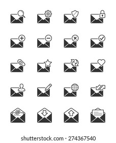 Email & Message icon on White Background Vector Illustration