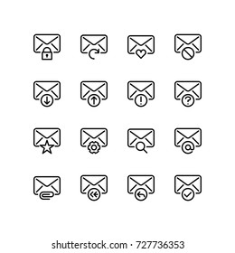 Email message icon set