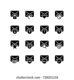 Email message icon set