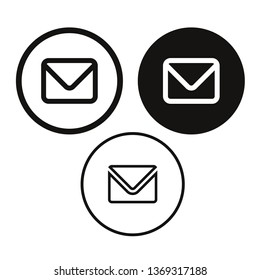 Email message icon vector