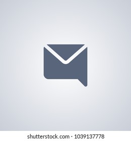 Email message icon, vector best flat icon on white background , EPS 10