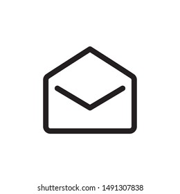 Email, message icon vector design illustration