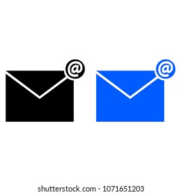 Email message icon. vector illustration. glyph style