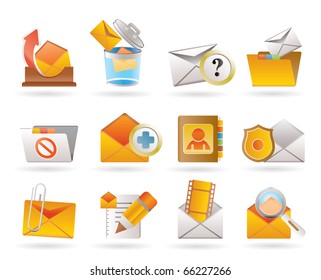 E-mail and Message Icons - vector icon set