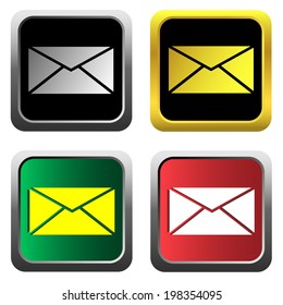 Email message icons  for web, internet, mobile apps. Vector.
