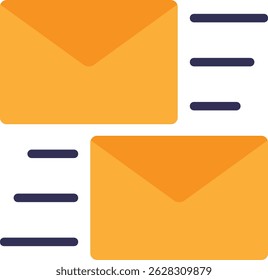 Email Mensaje Carta sobre icono de Vector Ilustración plana