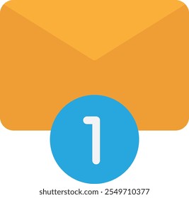 Email Mensaje Icono de letra Ilustración plana de Vector