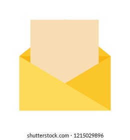 email message letter on white background
