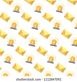 e-mail message and light siren background