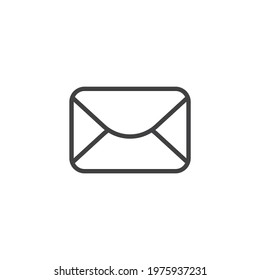 Email message line icon. linear style sign for mobile concept and web design. Envelope mail outline vector icon. Correspondence symbol, logo illustration. Vector graphics
