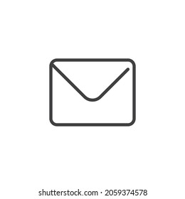 Email message line icon. linear style sign for mobile concept and web design. Envelope mail outline vector icon. Symbol, logo illustration. Vector graphics