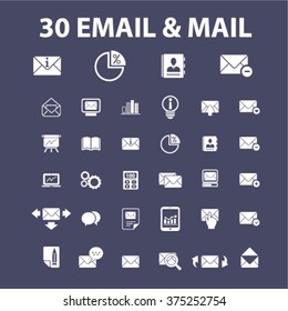correo electrónico, mensaje, iconos de correo

