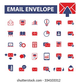 email, message, mail icons, signs vector concept set for infographics, mobile, website