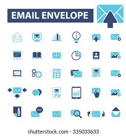 email, message, mail  icons, signs vector concept set for infographics, mobile, website, application
