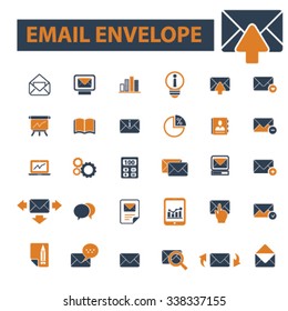 email, message, mail  icons, signs vector concept set for infographics, mobile, website, application
