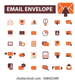 email, message, mail  icons, signs vector concept set for infographics, mobile, website, application