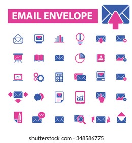 email, message, mail  icons, signs vector concept set for infographics, mobile, website, application
