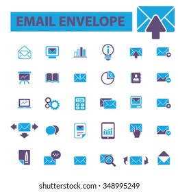 email, message, mail  icons, signs vector concept set for infographics, mobile, website, application
