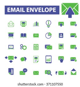 email, message, mail  icons, signs vector concept set for infographics, mobile, website, application 