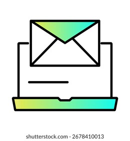 Email Mensaje Mail Letter Icono de Vector de comunicación con trazo editable