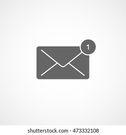 Email Message New One Flat Icon On White Background