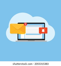 Notificación de mensajes de correo electrónico en el portátil