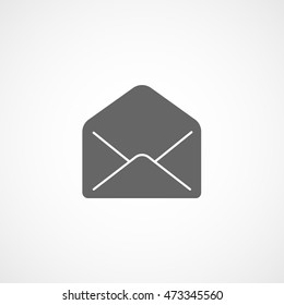 Email Message Open Flat Icon On White Background