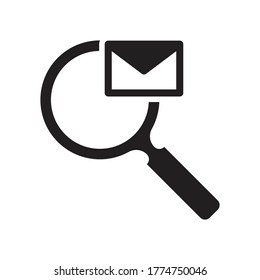 Email message search icon vector symbol