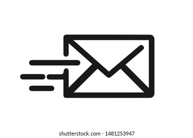 Email or message send vector icon
