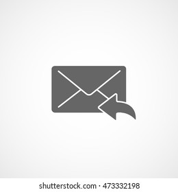 Email Message Sent Flat Icon On White Background